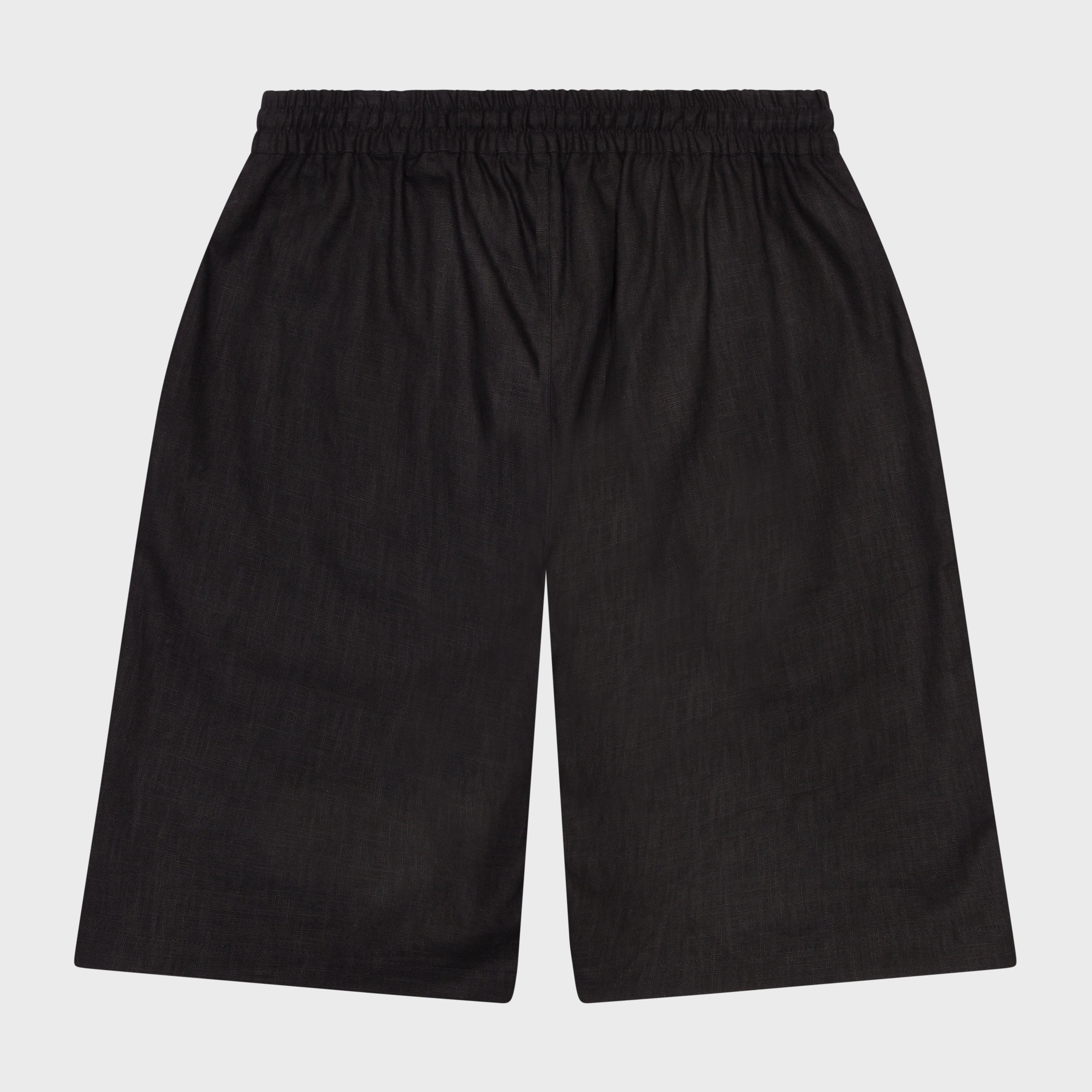Linen Shorts Dark Brown