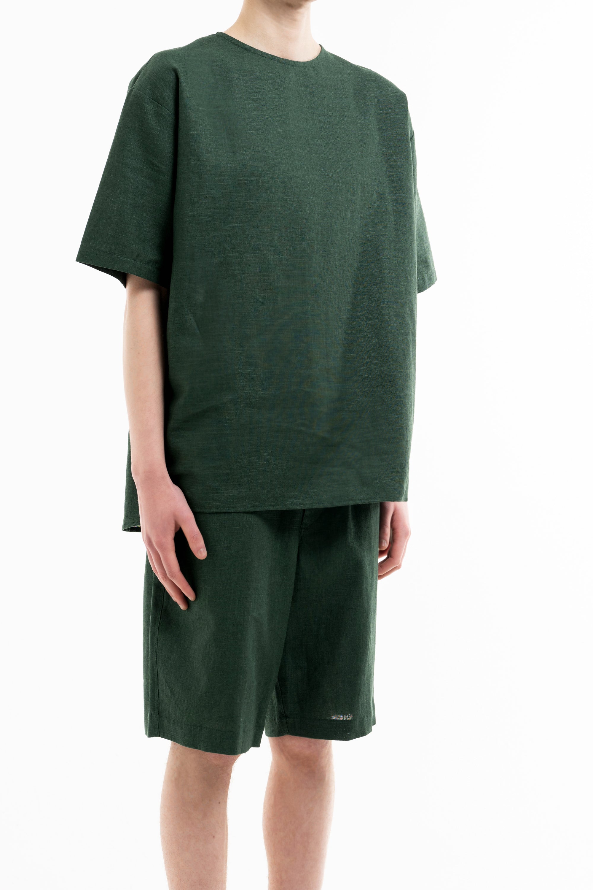 Oversized Linen T-shirt (Up 'n' Down)