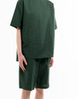 Oversized Linen T-shirt (Up 'n' Down)