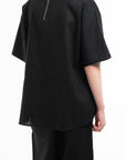 Oversized Linen T-shirt (Up 'n' Down)