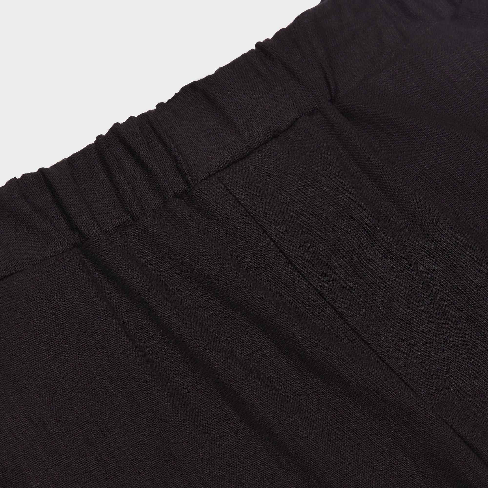 Woven Linen Cropped Trouser