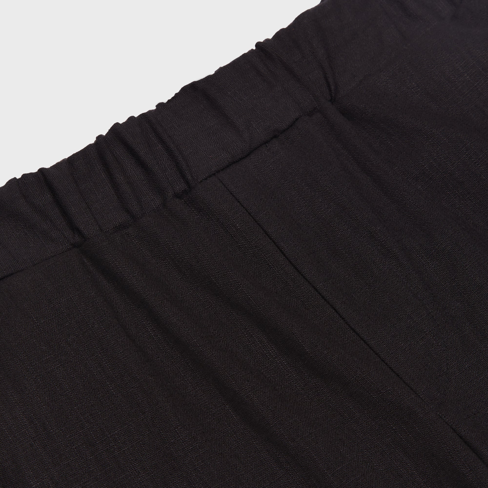 Woven Linen Cropped Trouser