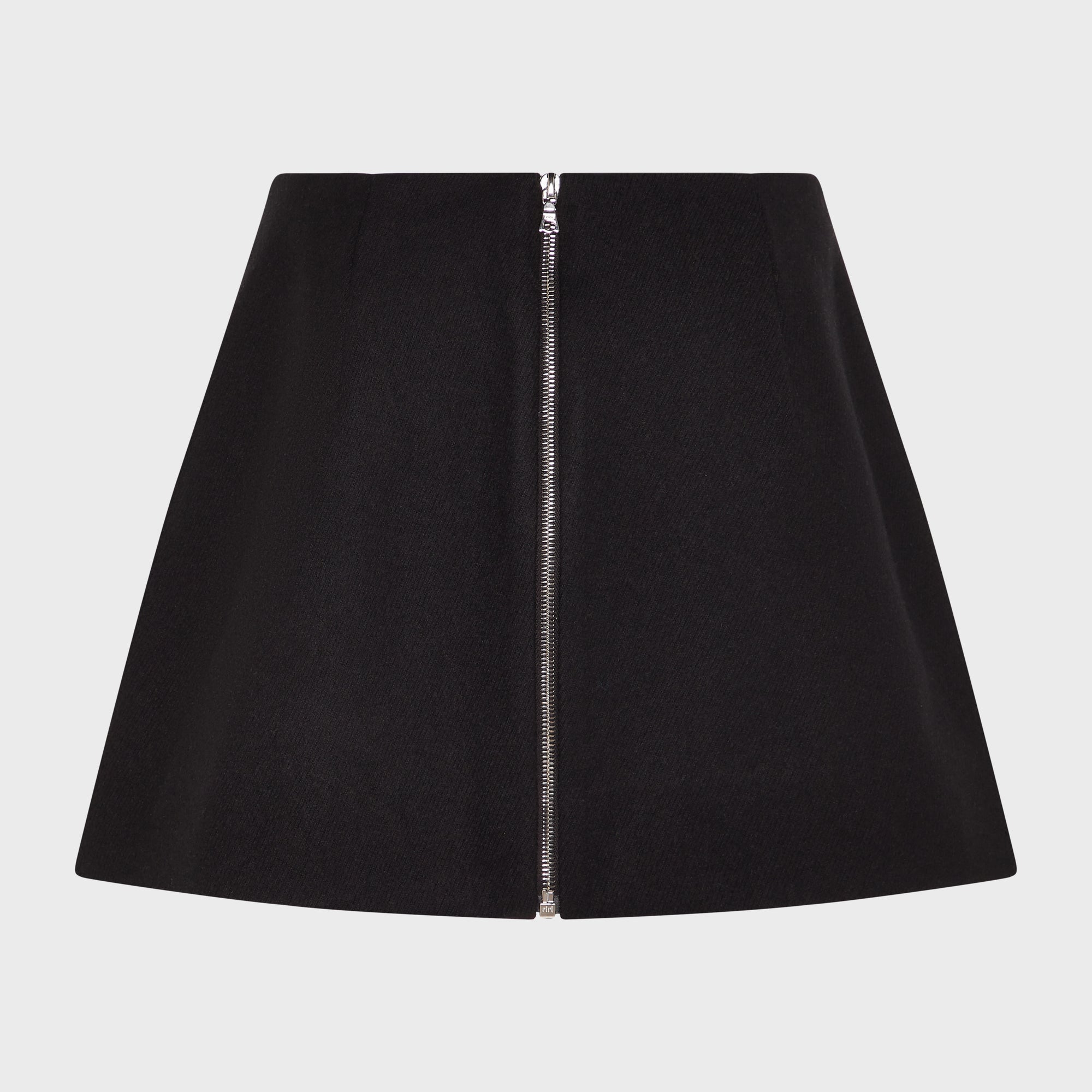 Zipped Wool Skirt