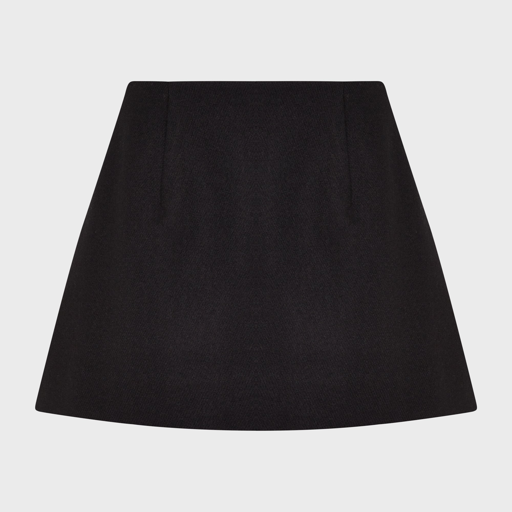 Zipped Wool Skirt
