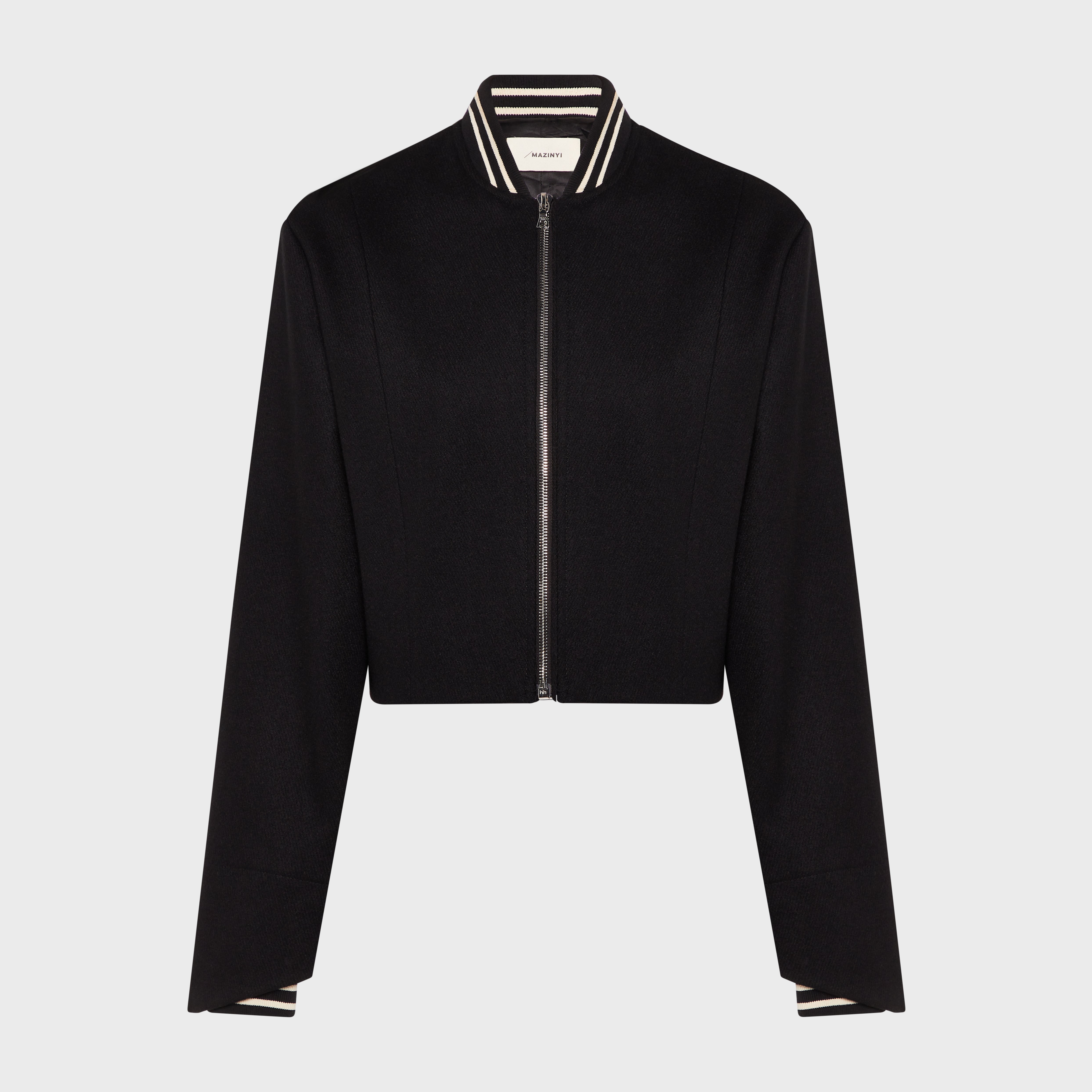 ダウンジャケット・コート MLB Women's Varsity Crop Hooded Zip-Up Cardigan NY Black 3FK 61d-XBjyu7L.jpg